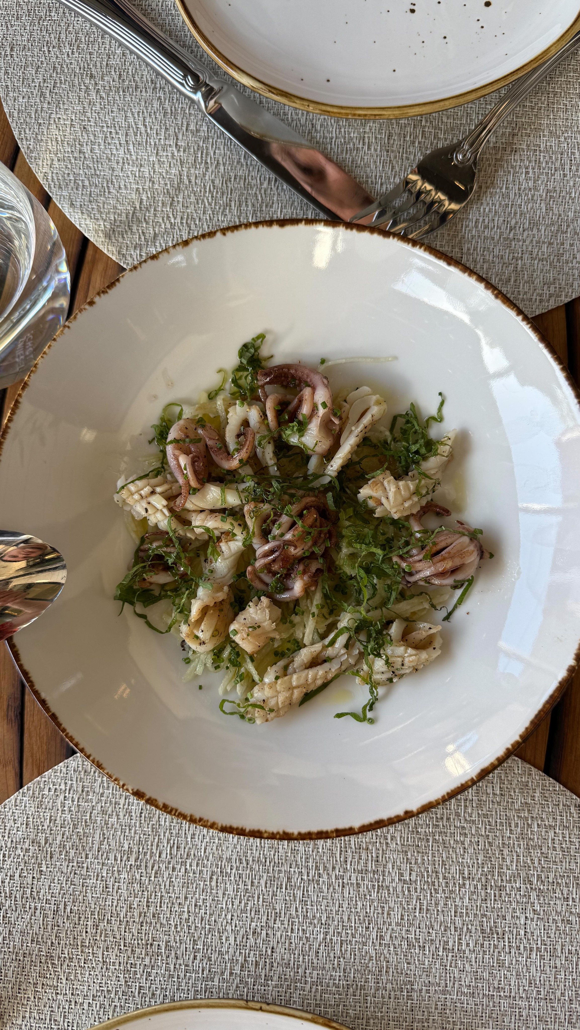 Seasonal seafood dish presented at Hestan in downtown Napa