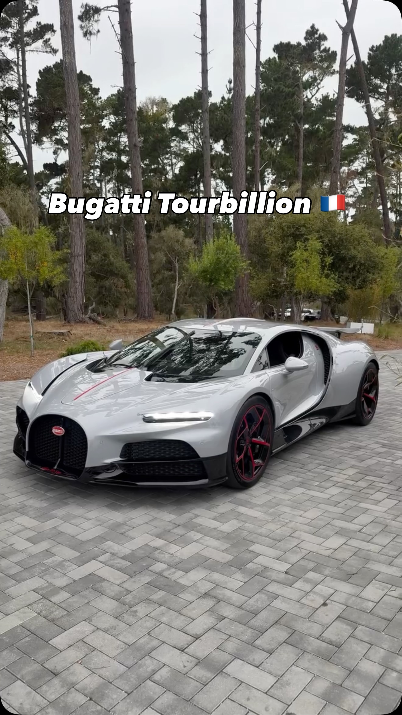 Silver Bugatti Tourbillon parked after a Heavenly Auto Spa detail